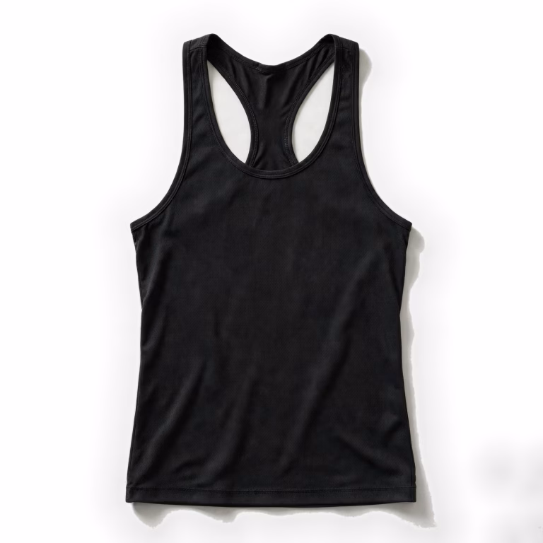 black gym tank top