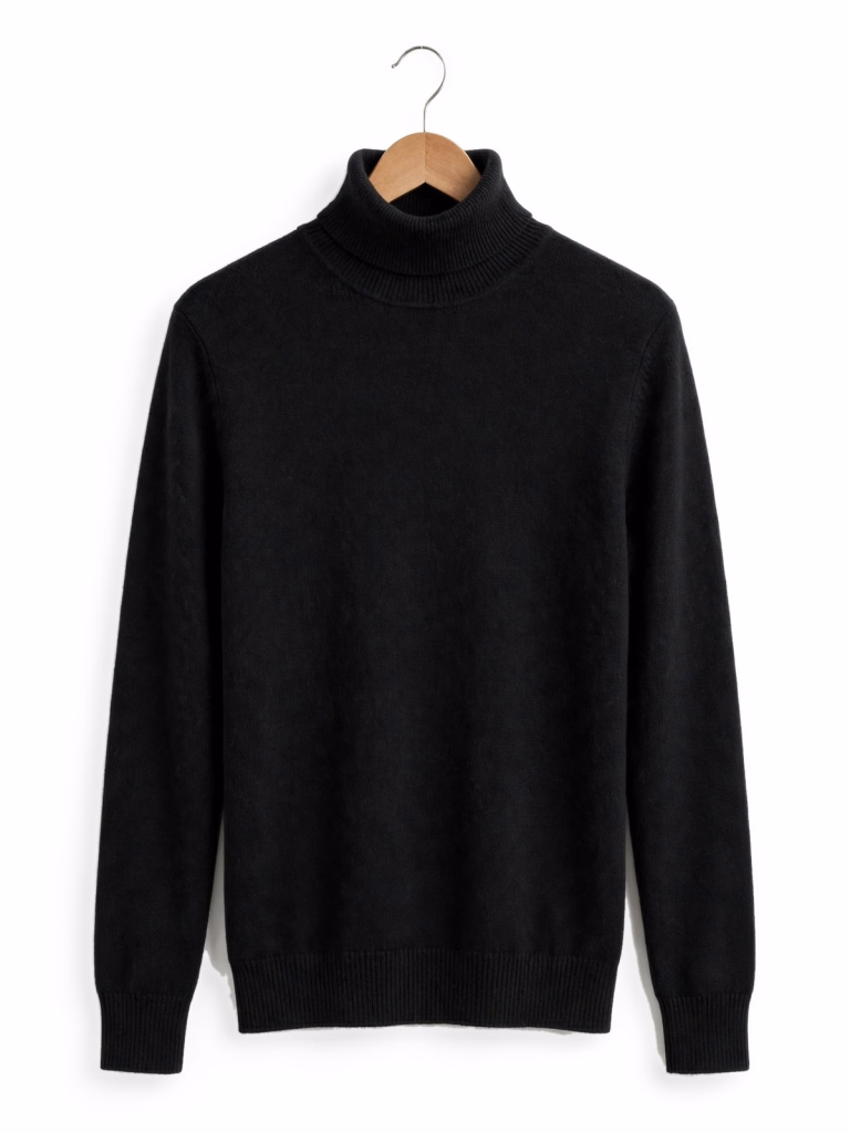 Black High Neck Sweater Hanger