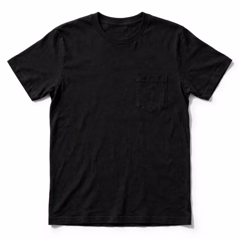 black pocket t shirt