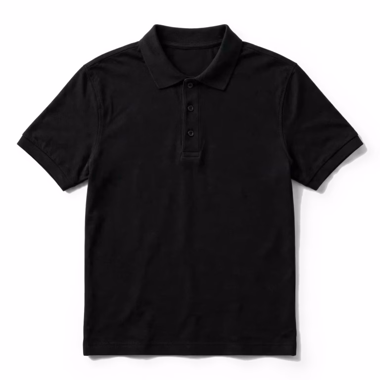 black polo shirt