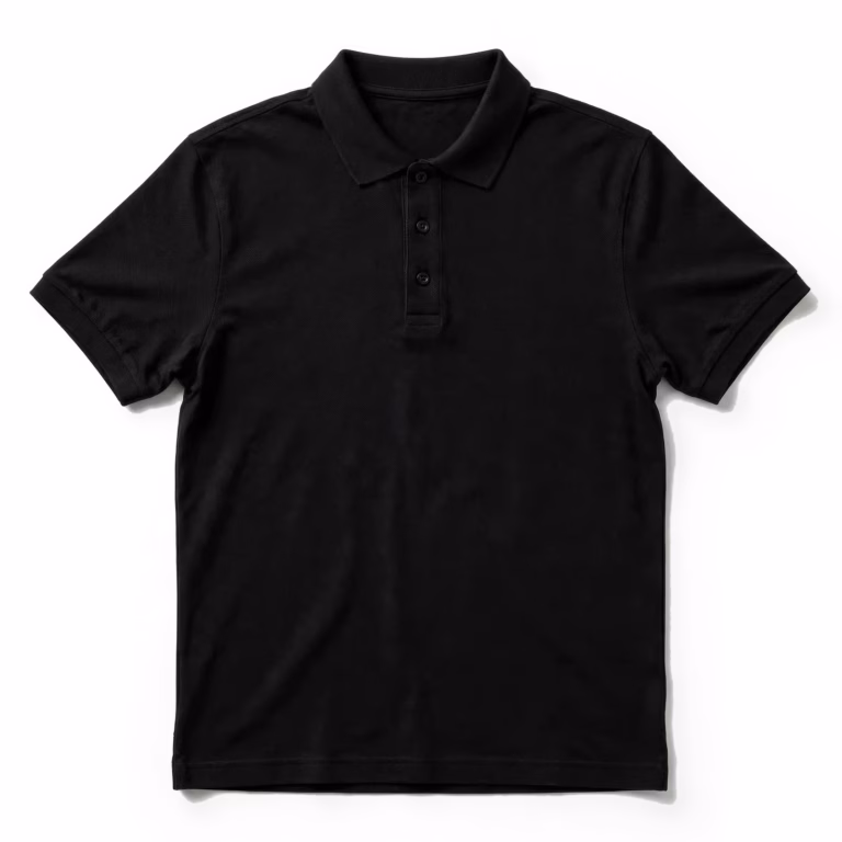 black polo t shirt