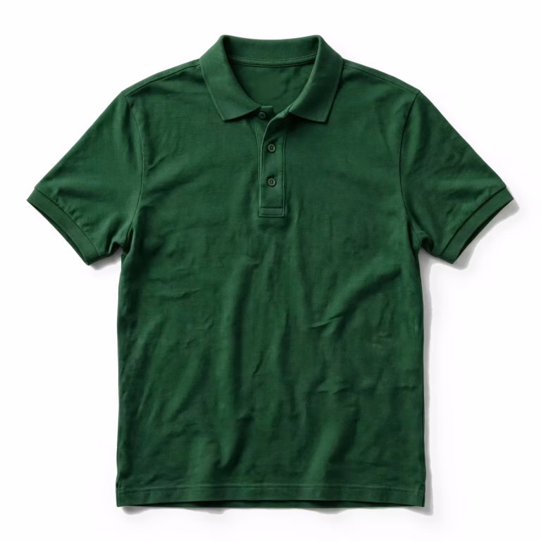 bottle green polo t shirt