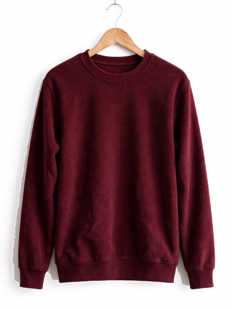 Burgundy Fleece Pullover Hanger