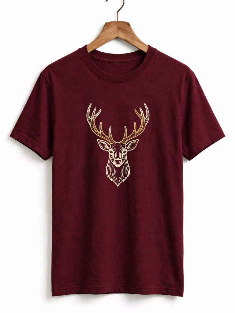 Burgundy Graphic T Shirt
