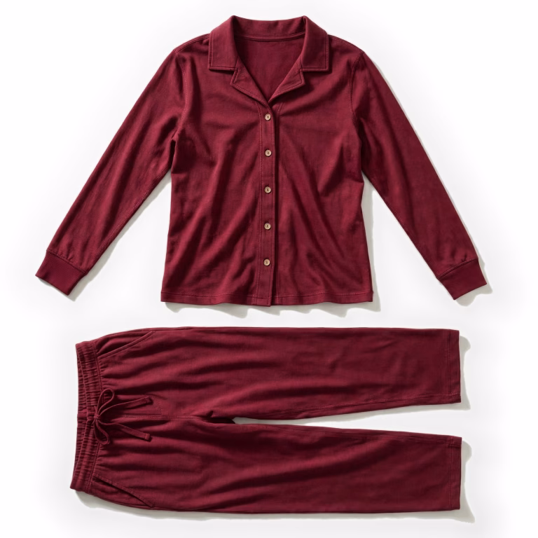 burgundy pajama set