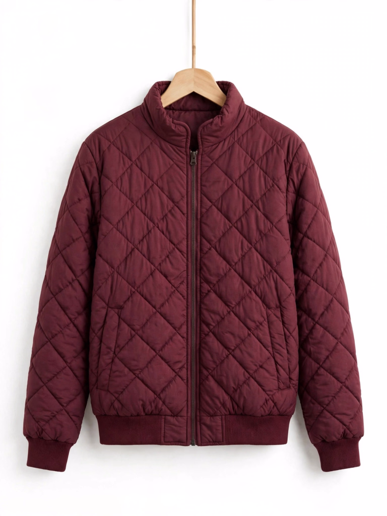 Burgundy Quilted Jacket Hanger