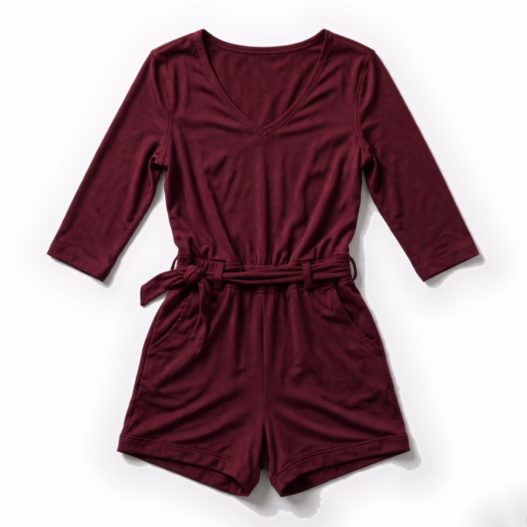 burgundy romper
