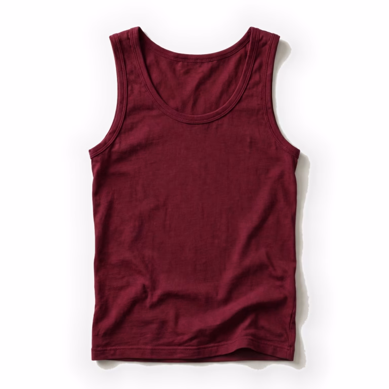 burgundy tank top