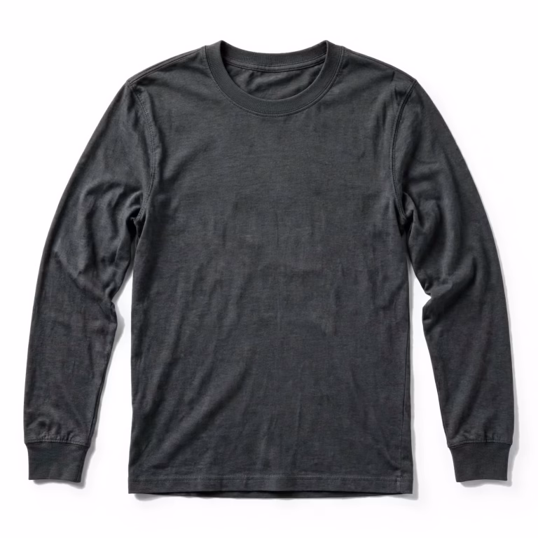 charcoal long sleeve t shirt