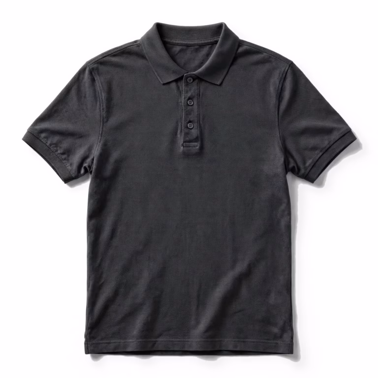 charcoal polo shirt