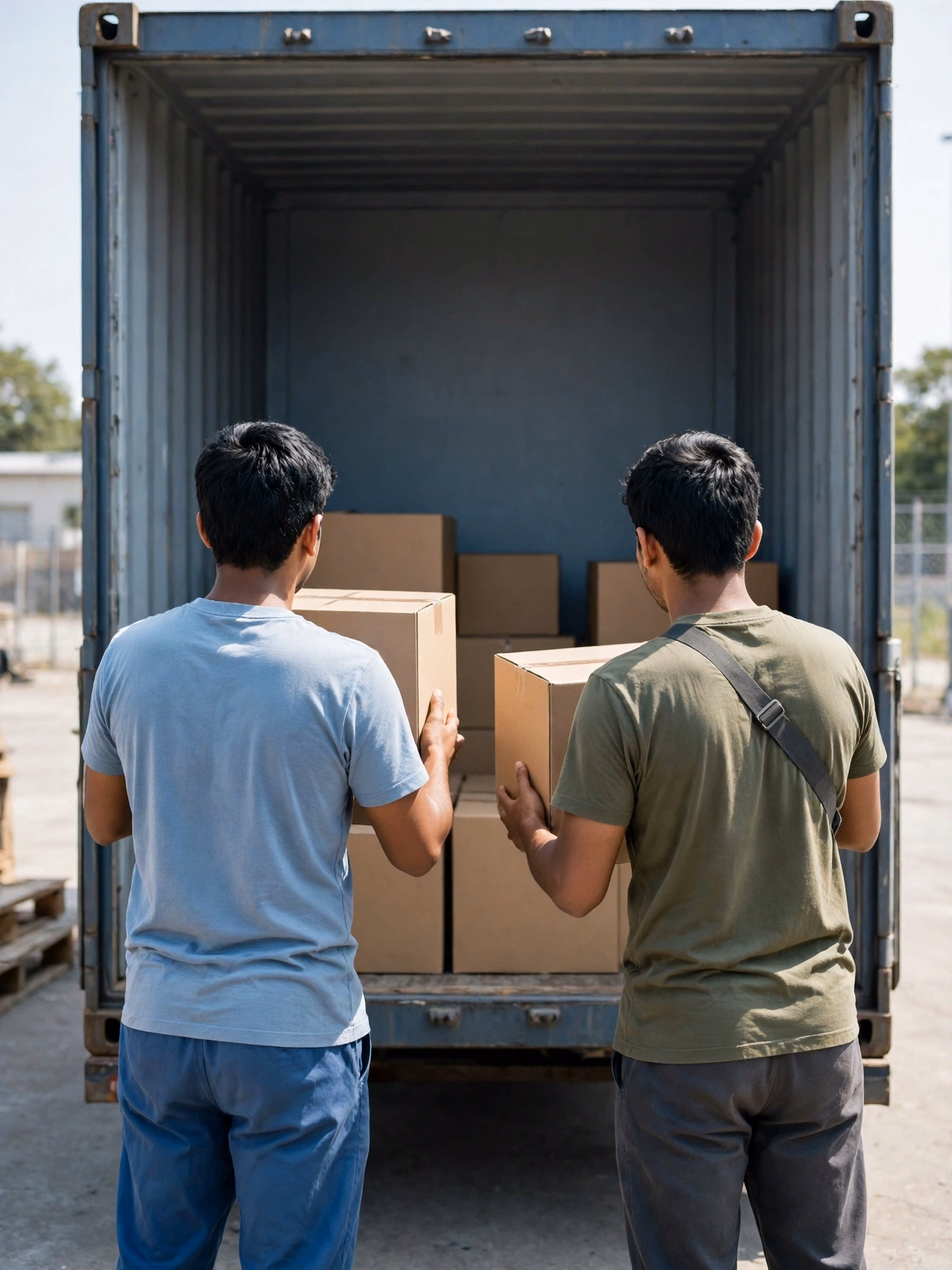 Container Loading Garment Cartons