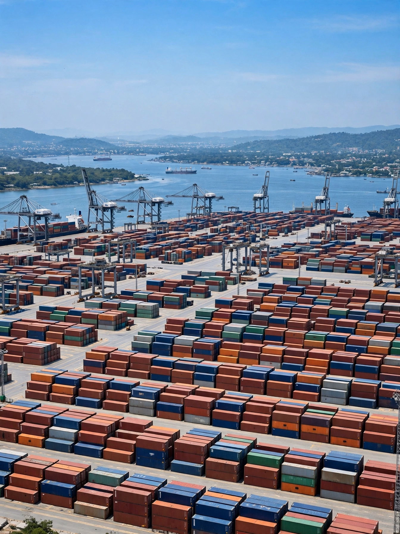 Container Port Chattogram View
