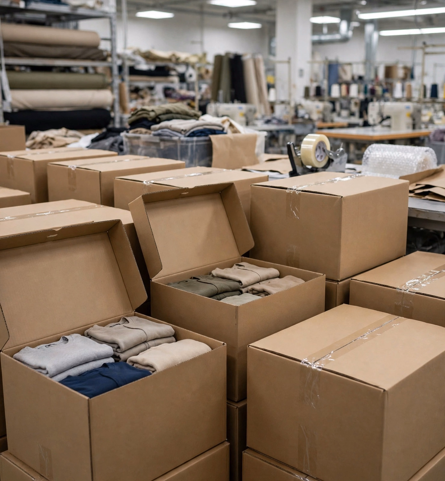 Export Cartons Packing Area