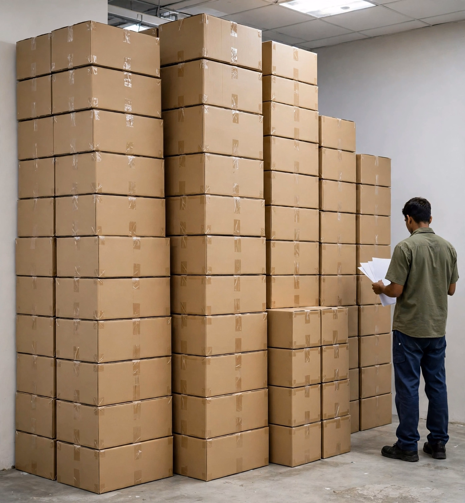 Export Cartons Shipment Stack