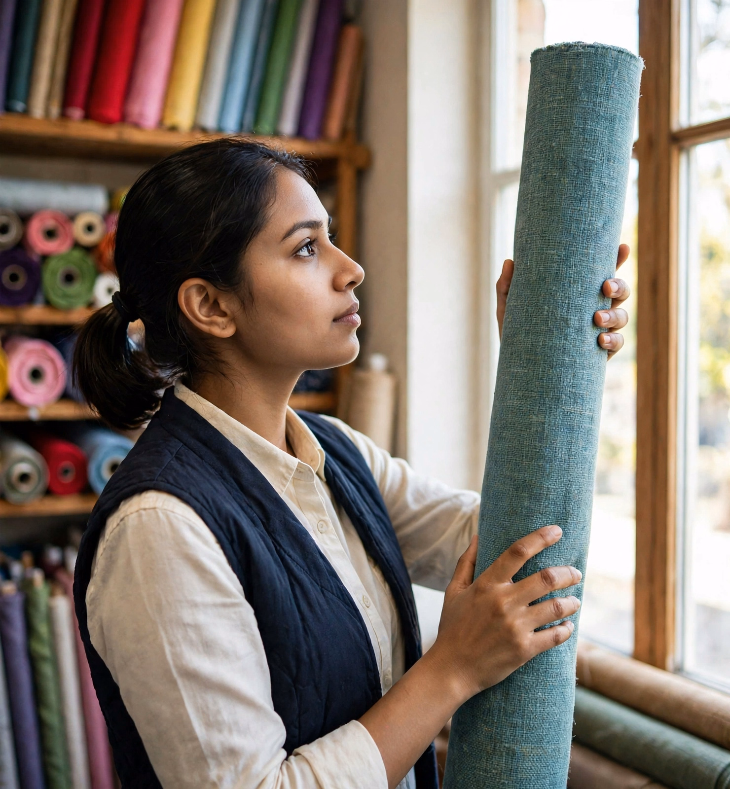 Fabric Library Shelves Check