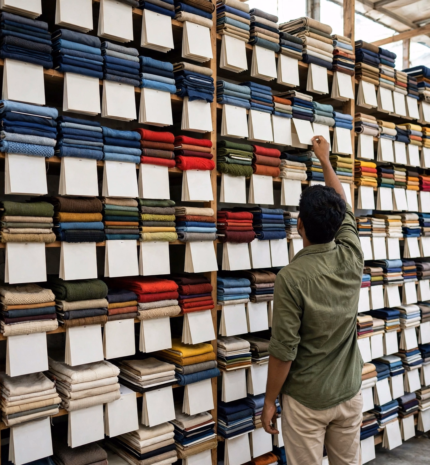 Fabric Library Shelves