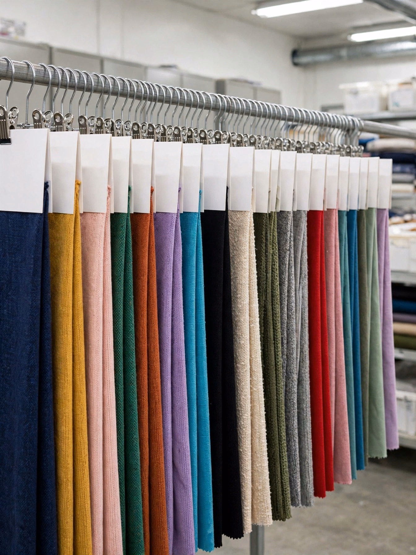 Fabric Swatch Hangers Rail