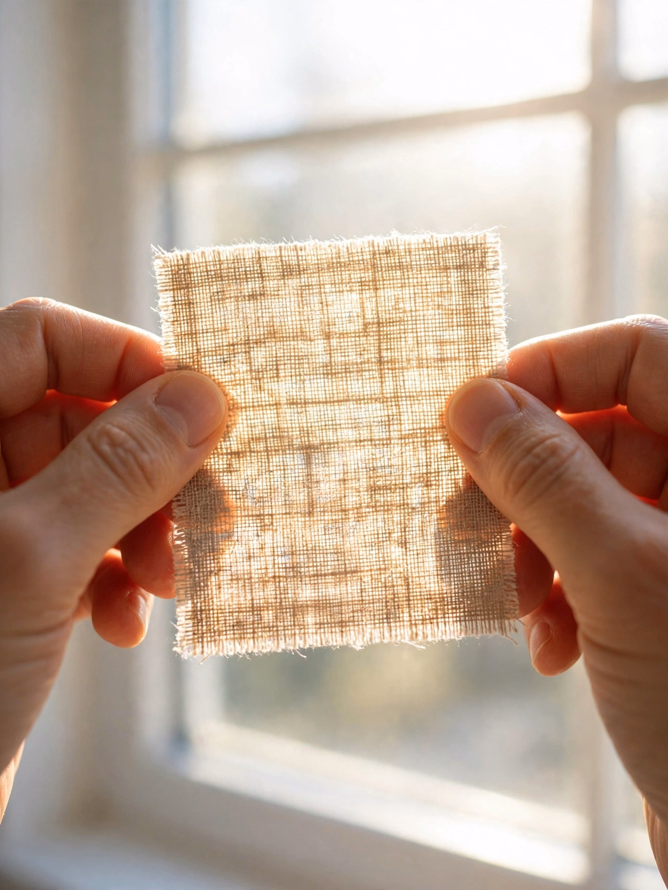 Fabric Weave Check Window