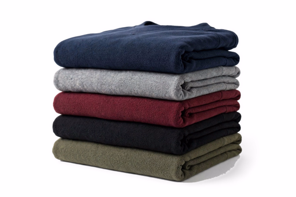 Folded Fleece Pullover Stack
