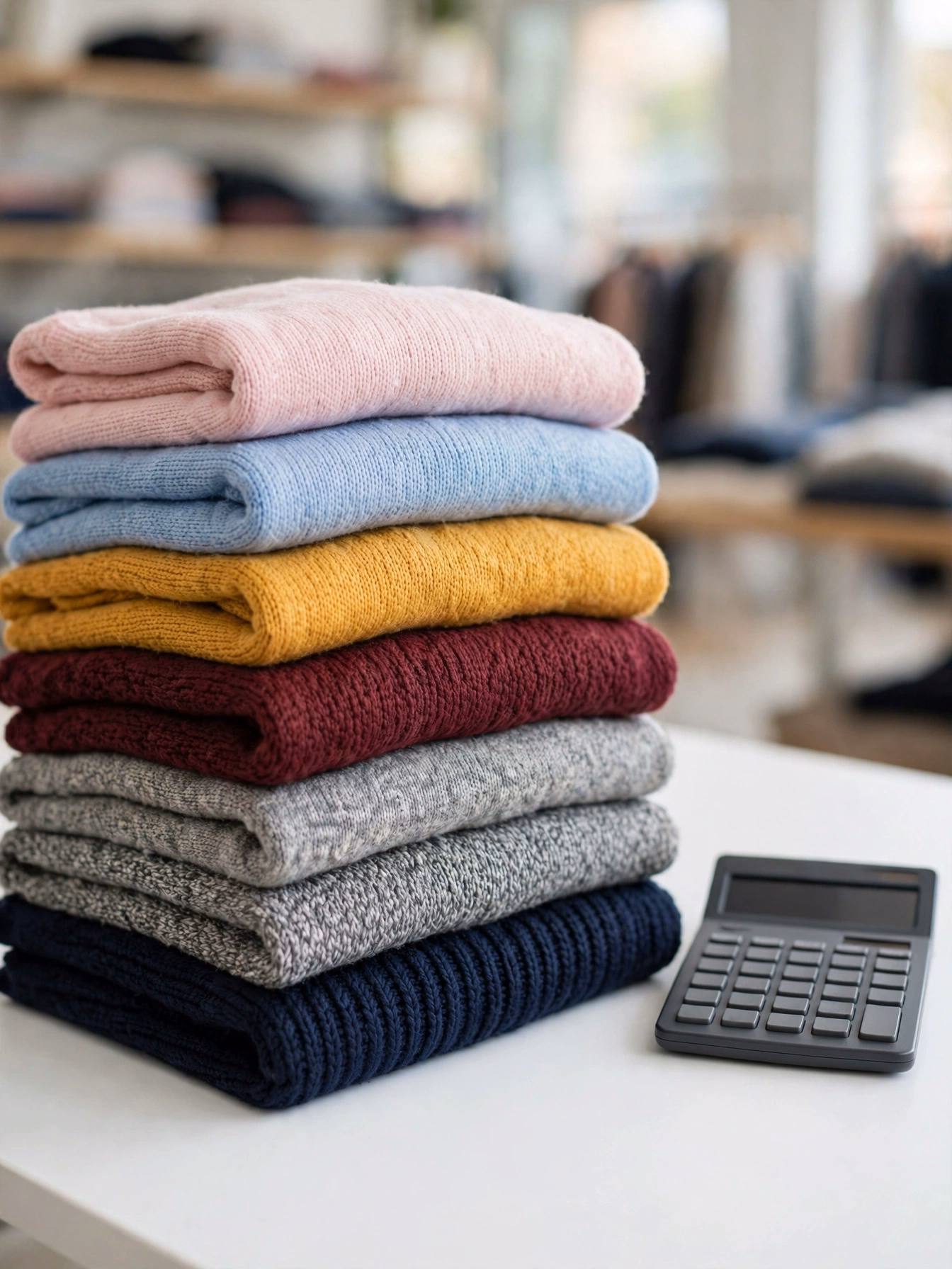 Folded Garments Calculator Table