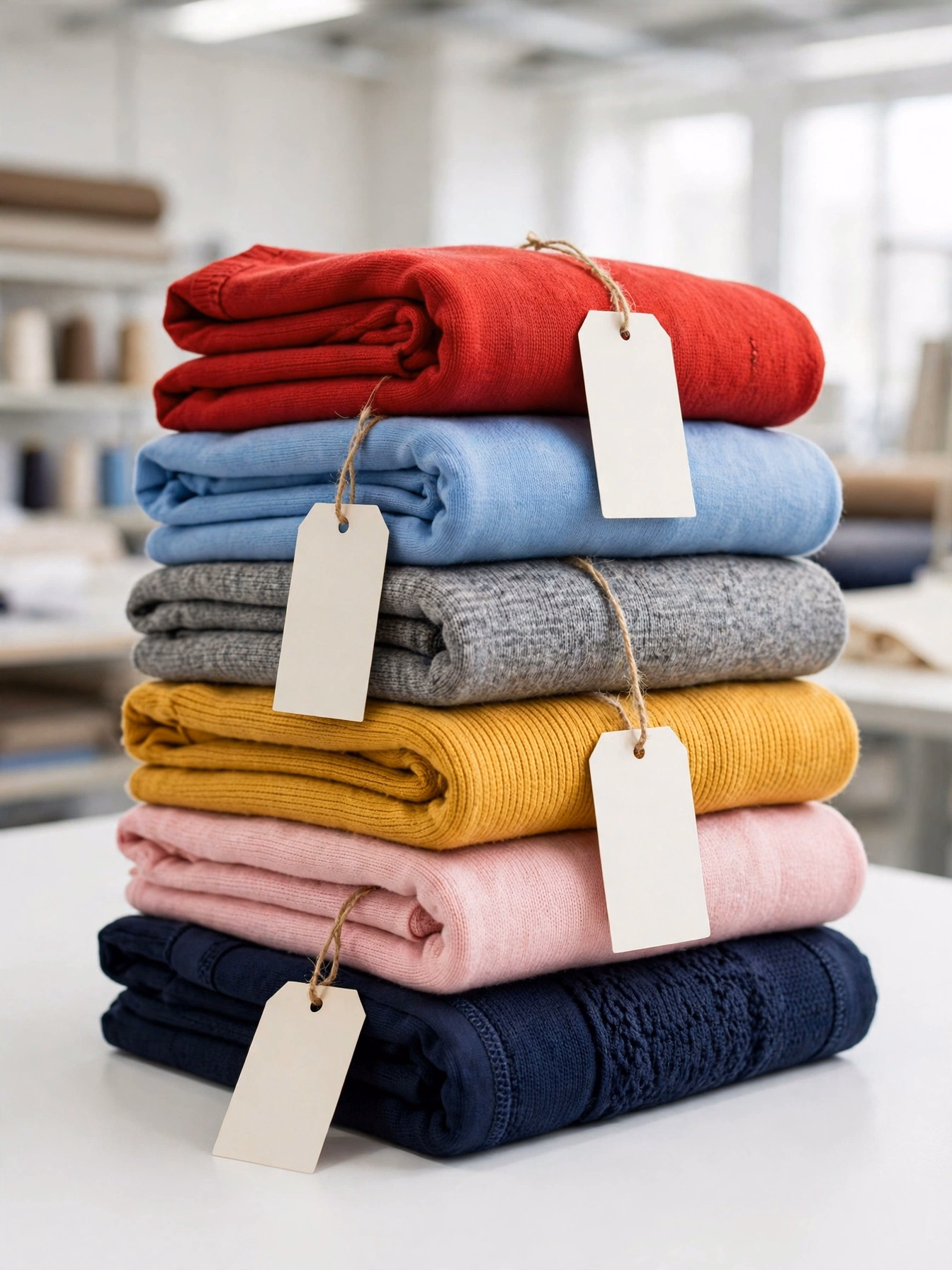Folded Samples Blank Hangtags
