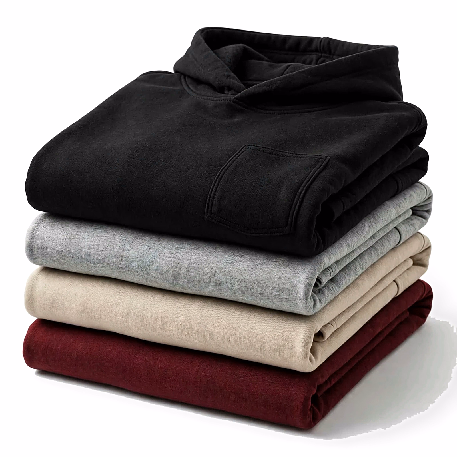 folded stack hoodies