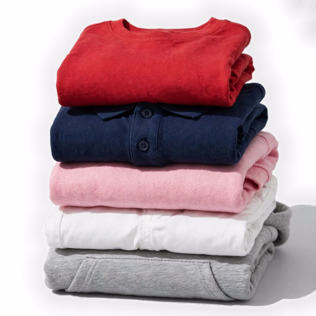 folded stack kids clothing