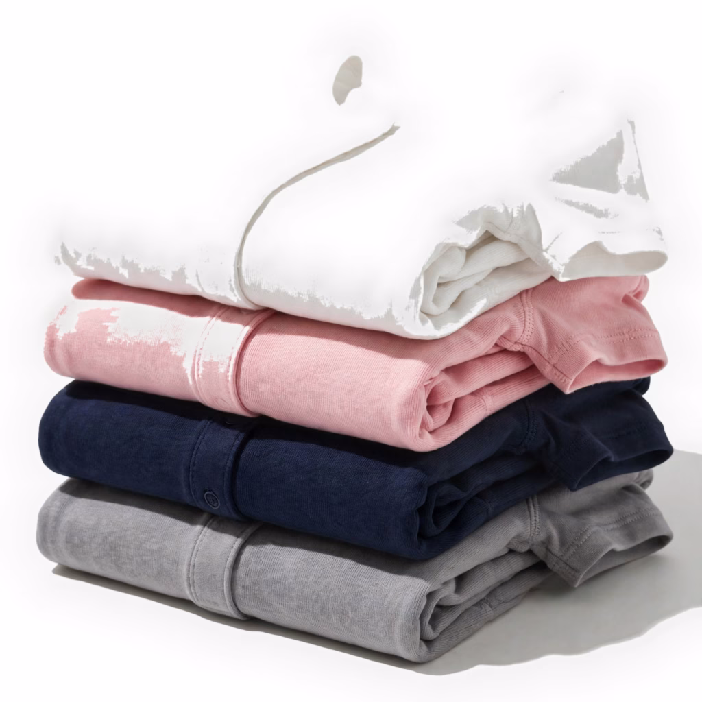 folded stack rompers