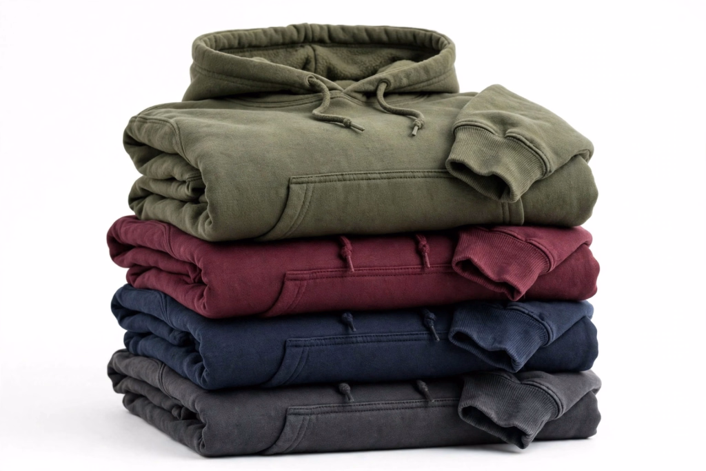 Folded Streetwear Hoodies Stack