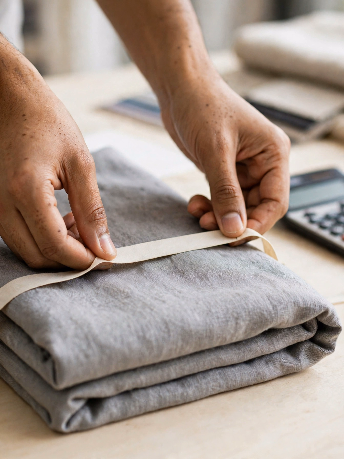 Garment Measurement Desk Closeup