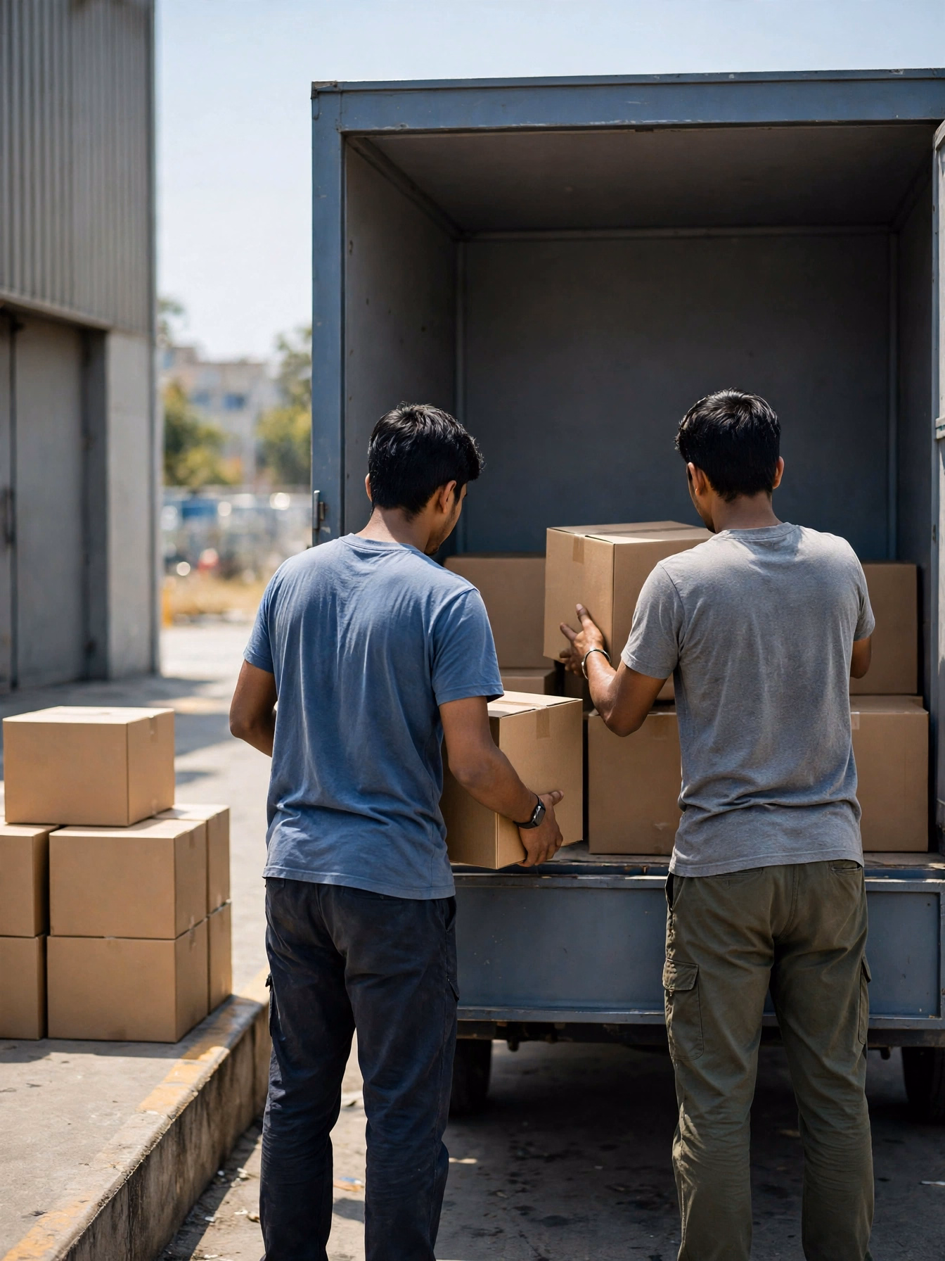 Garment Truck Loading Dock