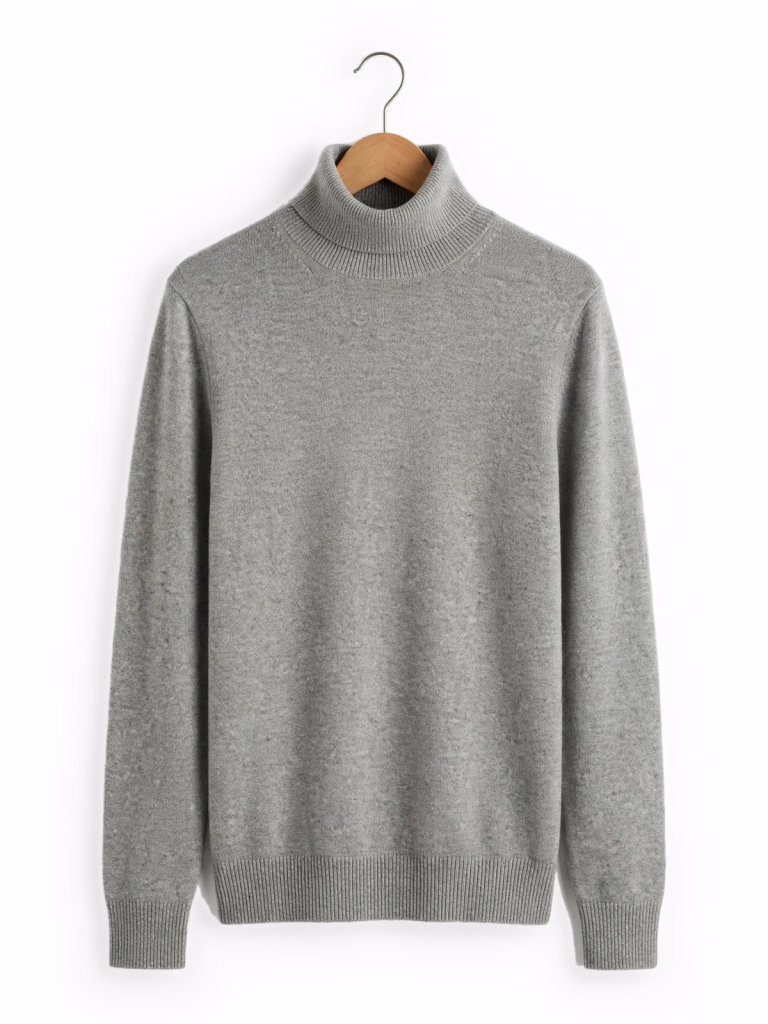 Grey Marl High Neck Sweater Hanger