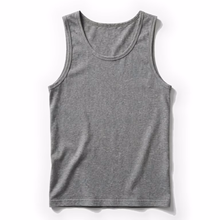 grey marl mens tank top