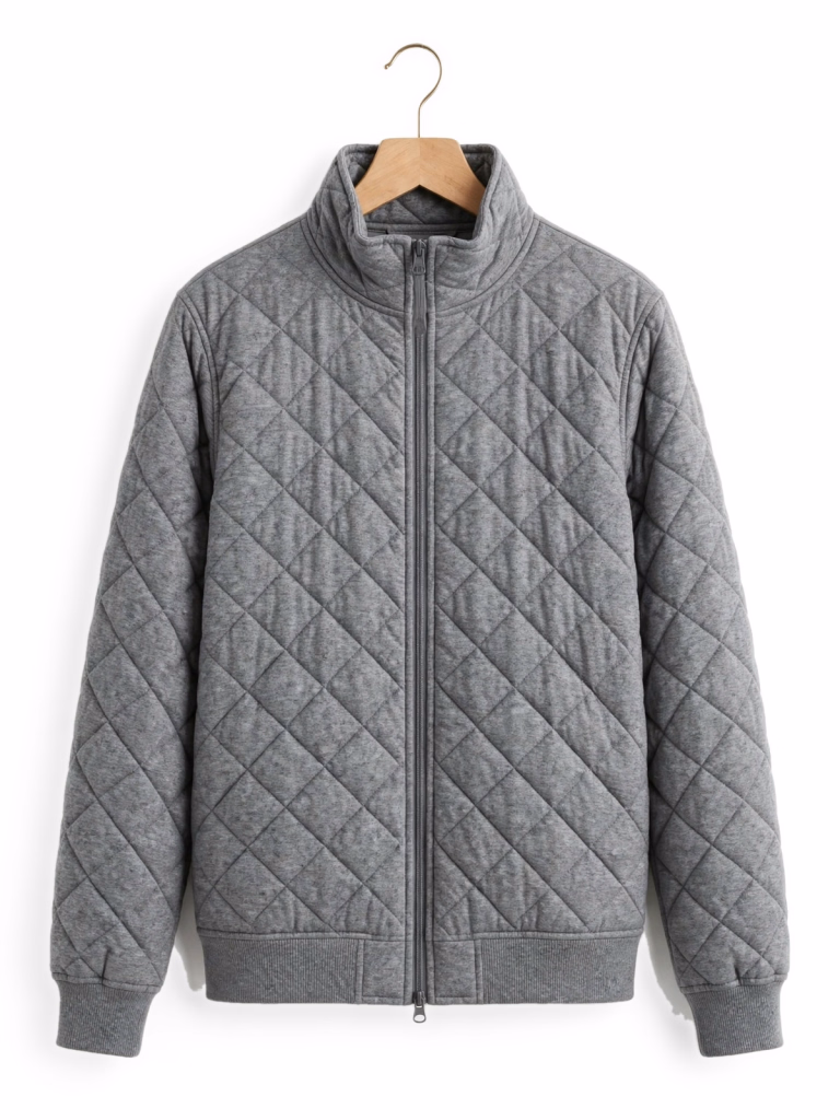 Grey Marl Quilted Jacket Hanger