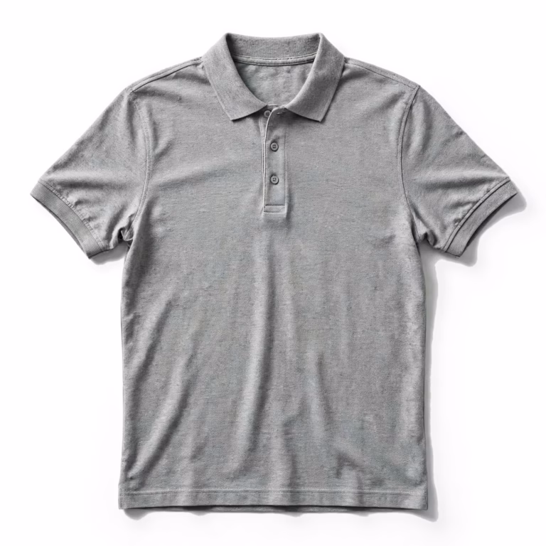 grey polo t shirt