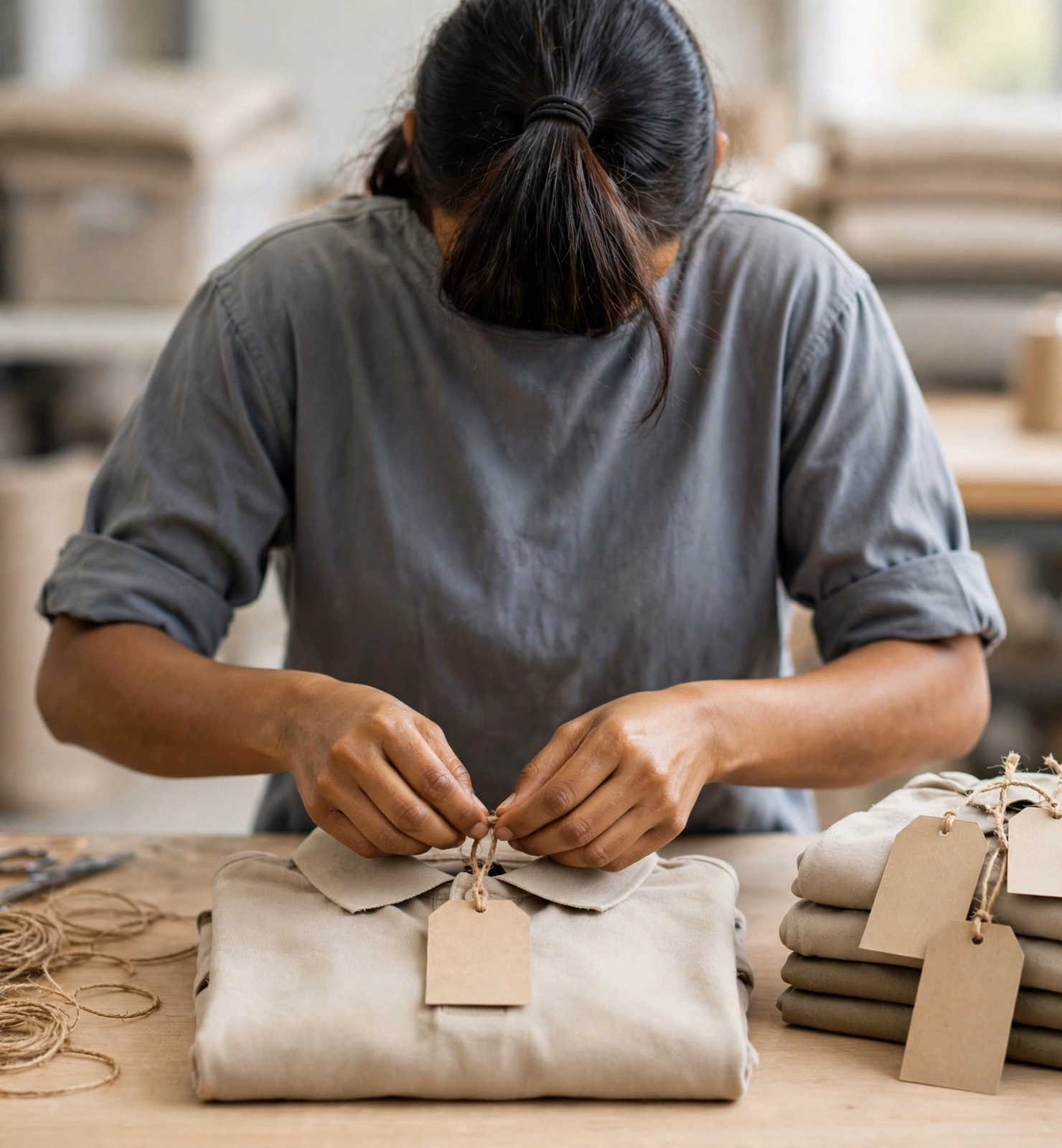 Hangtag Attaching Garment