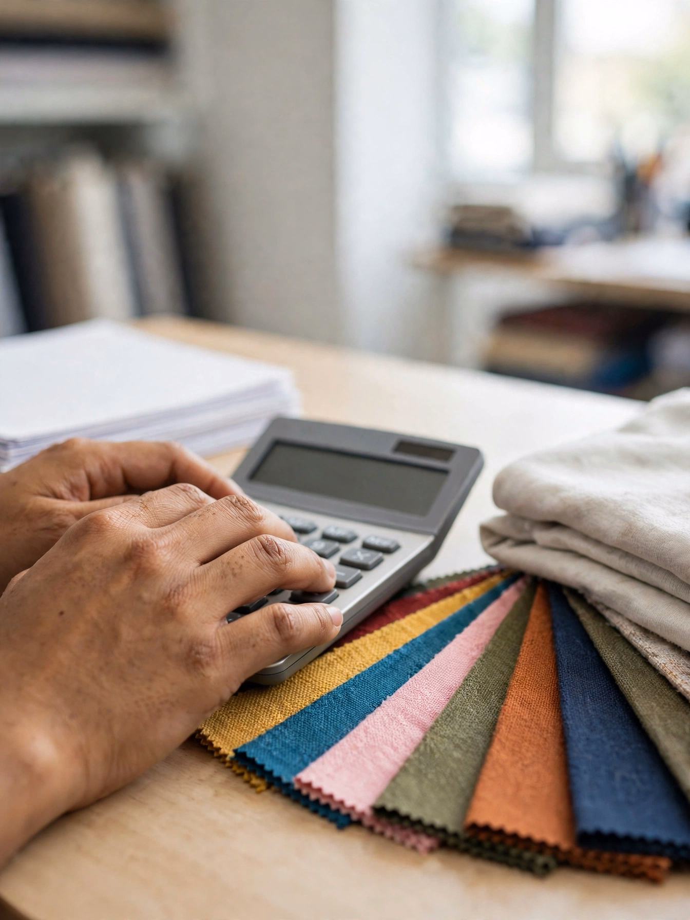 Merchandiser Calculator Fabric Desk