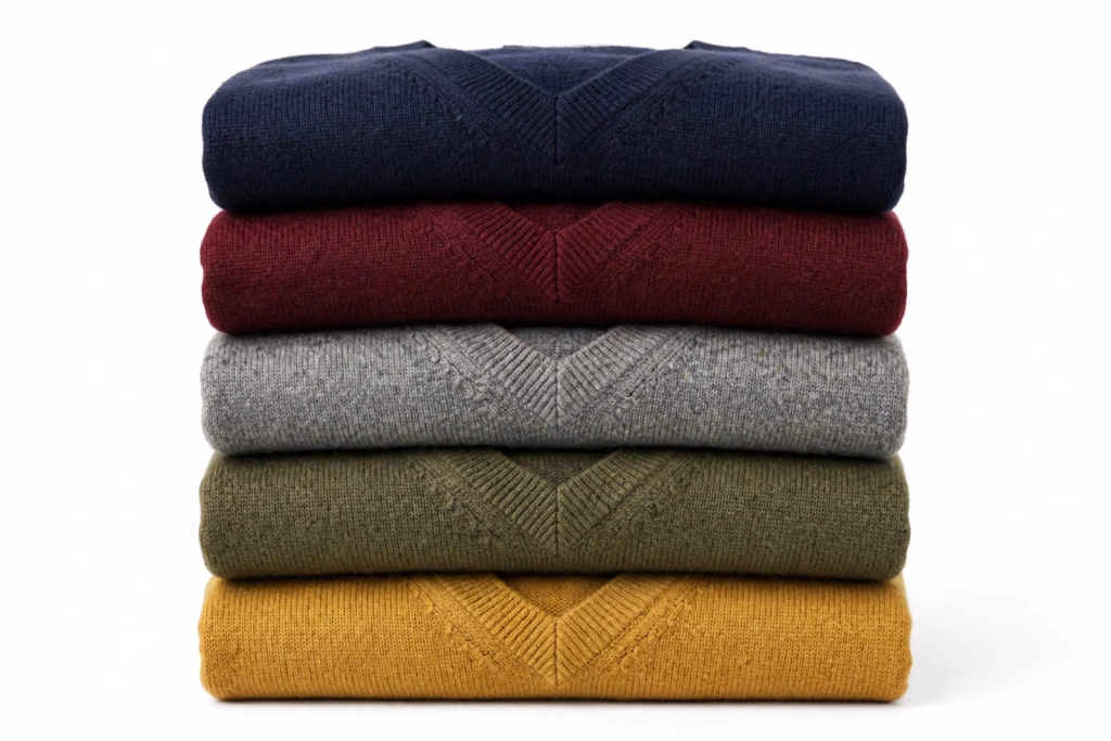 Merino Wool Sweater Stack