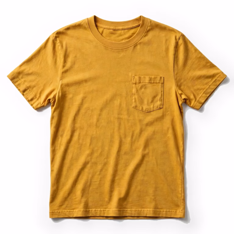 mustard pocket t shirt