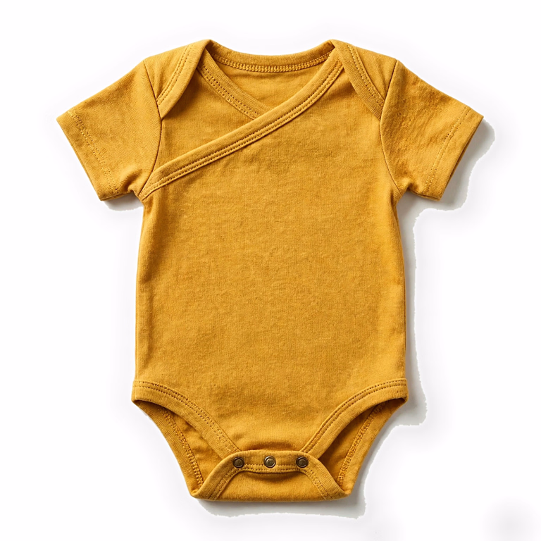 mustard yellow baby bodysuit