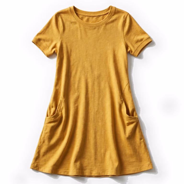 mustard yellow casual dress