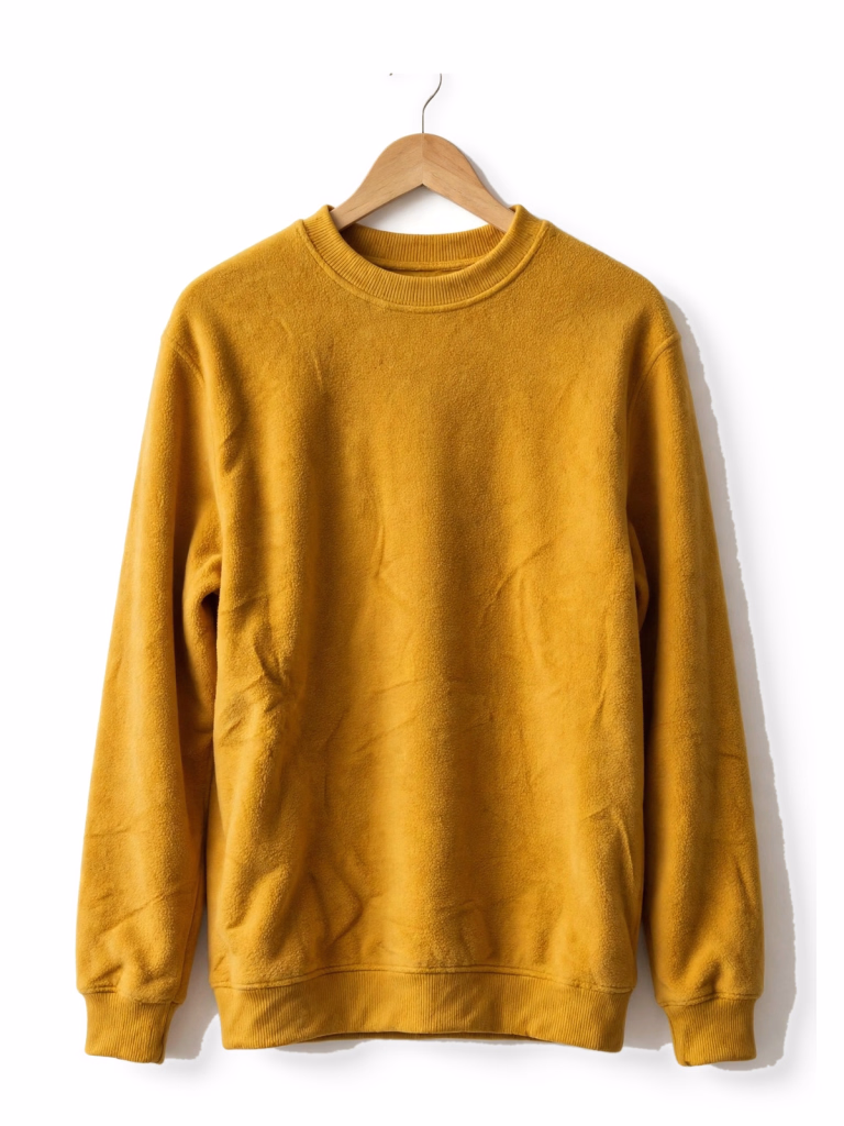 Mustard Yellow Fleece Pullover Hanger