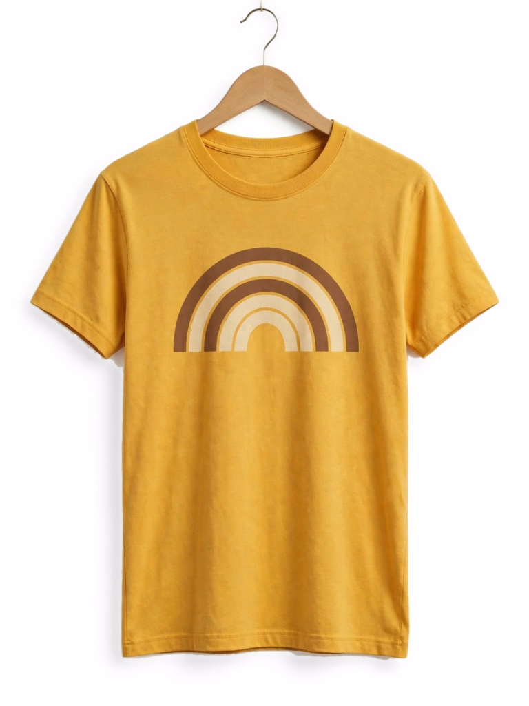 Mustard Yellow Graphic T Shirt