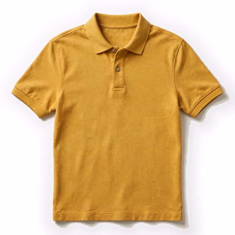 mustard yellow mens polo shirt