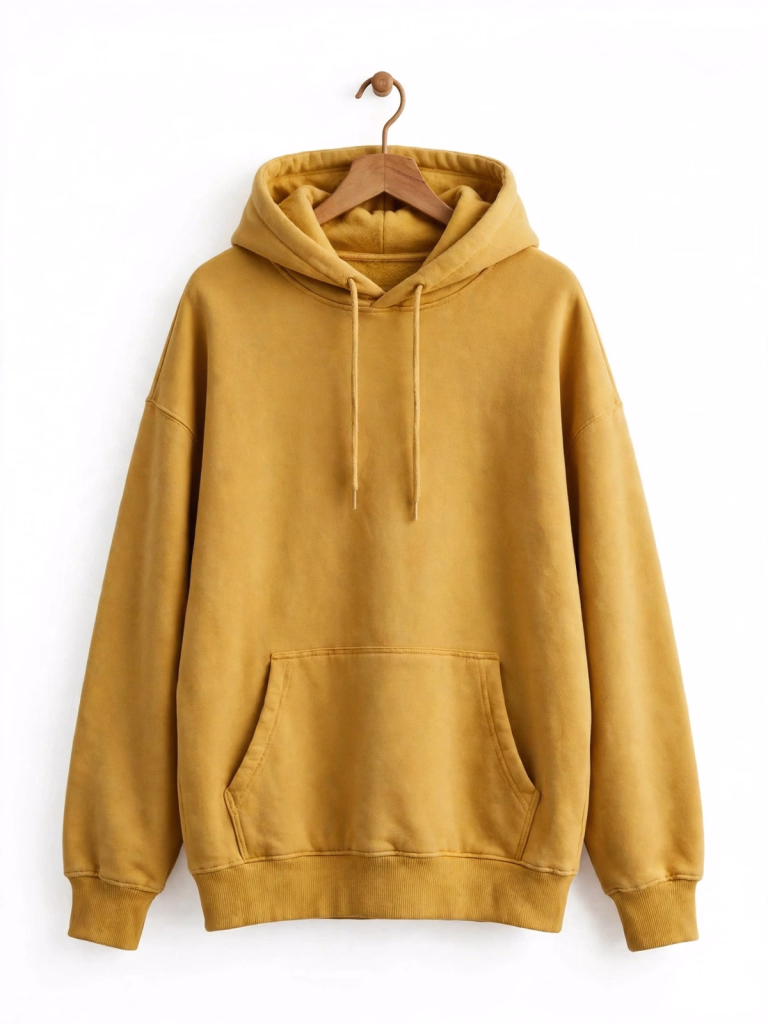 Mustard Yellow Streetwear Hoodie Hanger