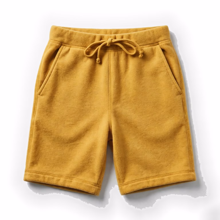mustard yellow sweat shorts