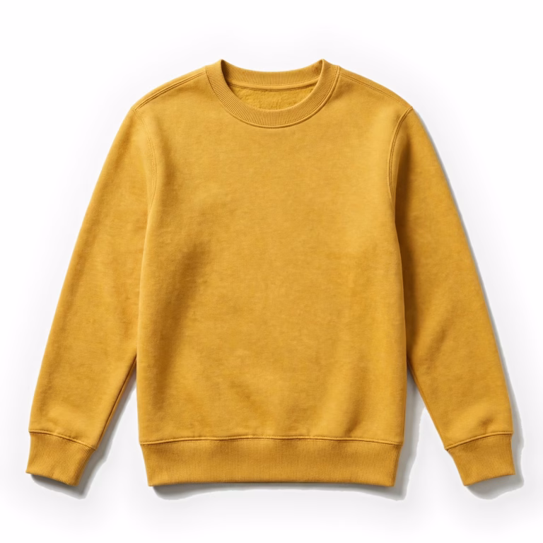 mustard yellow sweatshirt