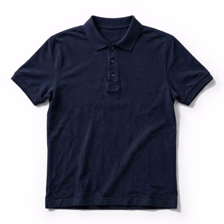navy polo shirt