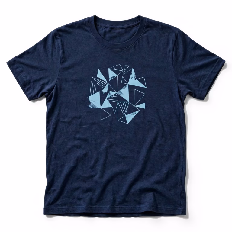 navy promo t shirt print