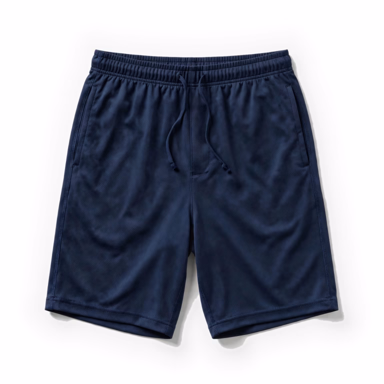 navy sports shorts